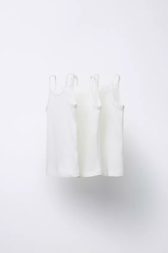 2-6 YEARS/ THREE-PACK OF RIBBED TANK TOPS | Zara US