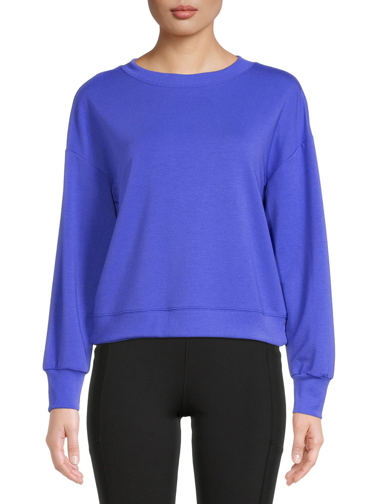 Avia Women's Long Sleeve Cutout Back Sweatshirt - Walmart.com | Walmart (US)