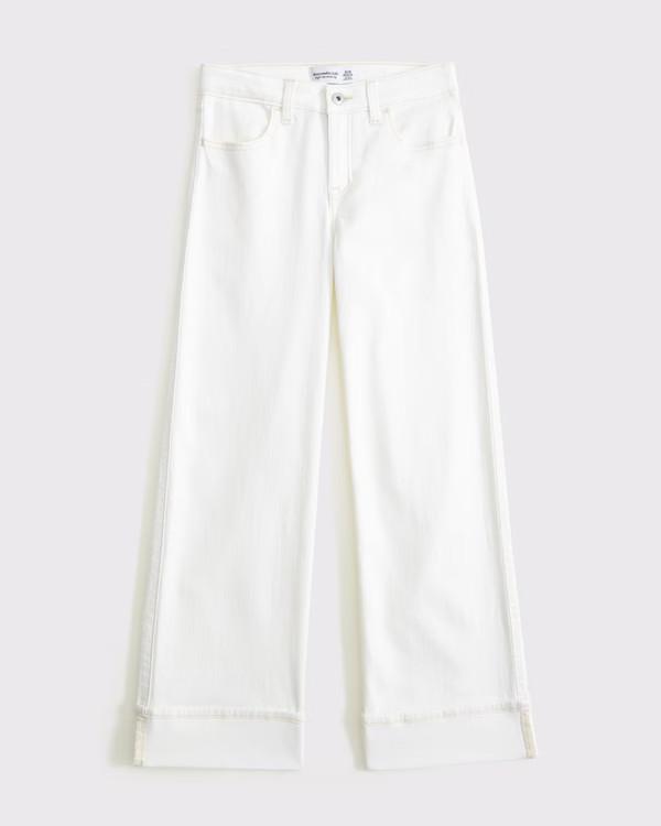 high rise wide leg jeans | Abercrombie & Fitch (US)