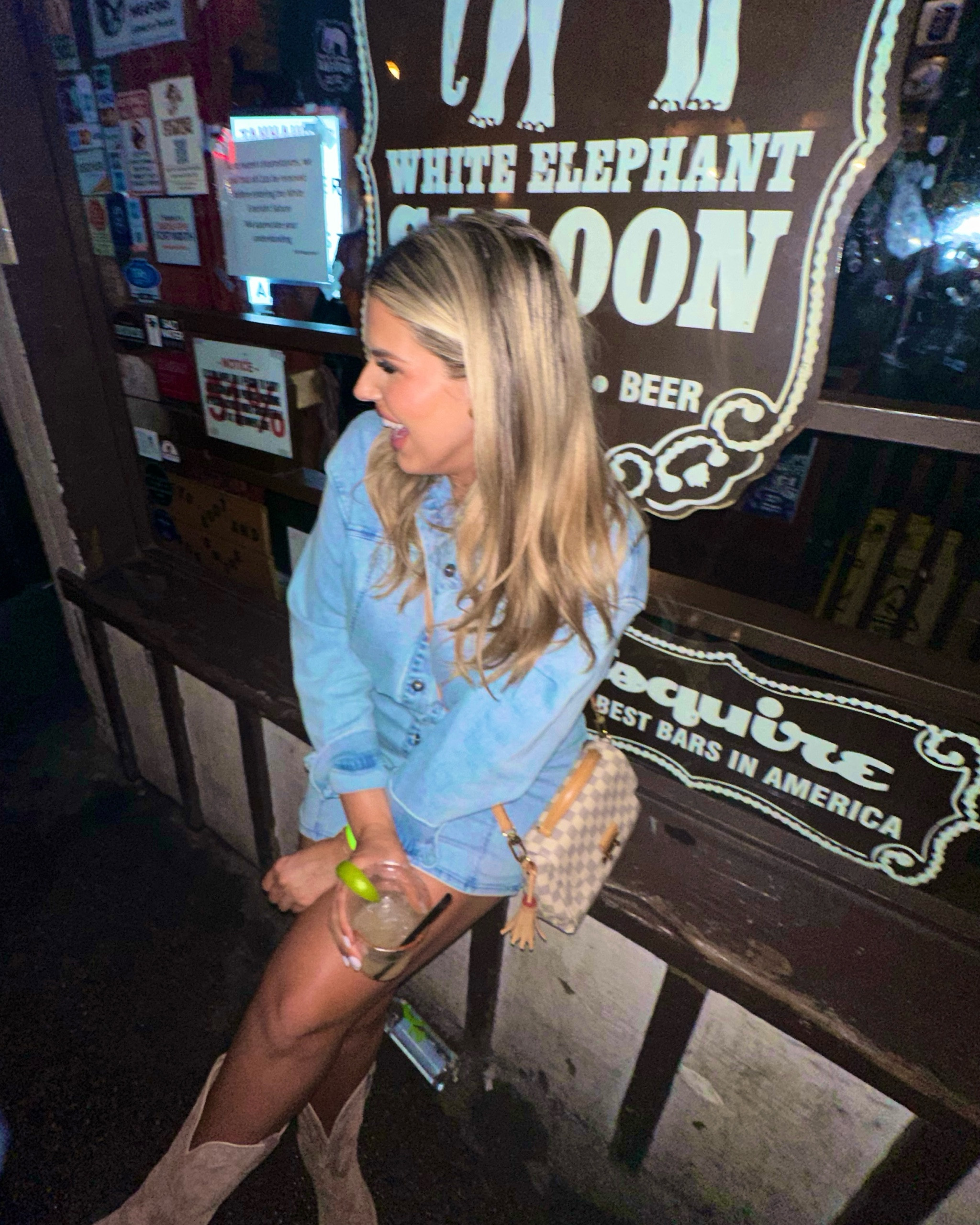 Free People denim dress, Fort Worth Stockyards, rodeo outfitt

#LTKStyleTip