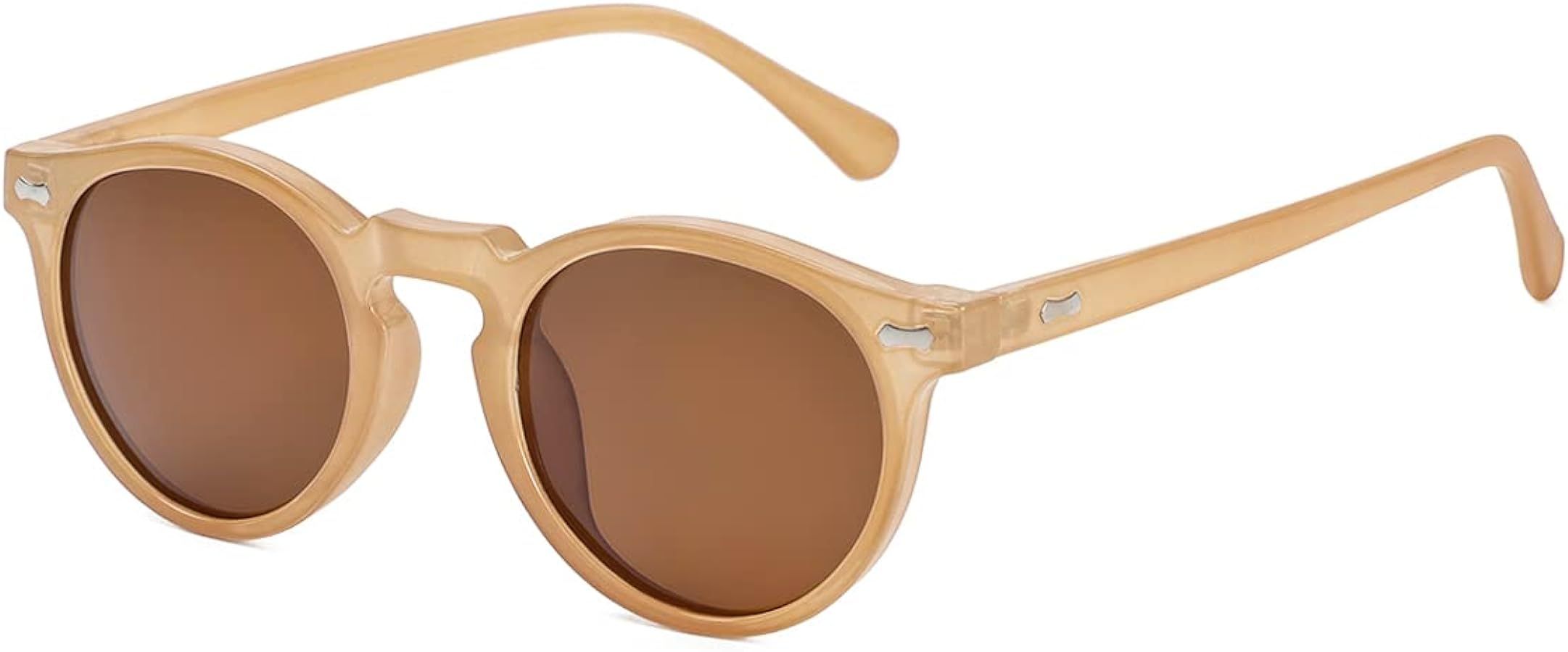 Gleyemor Vintage Polarized Sunglasses for Men Round Sunglasses UV400 Protection Retro Hand-crafte... | Amazon (US)