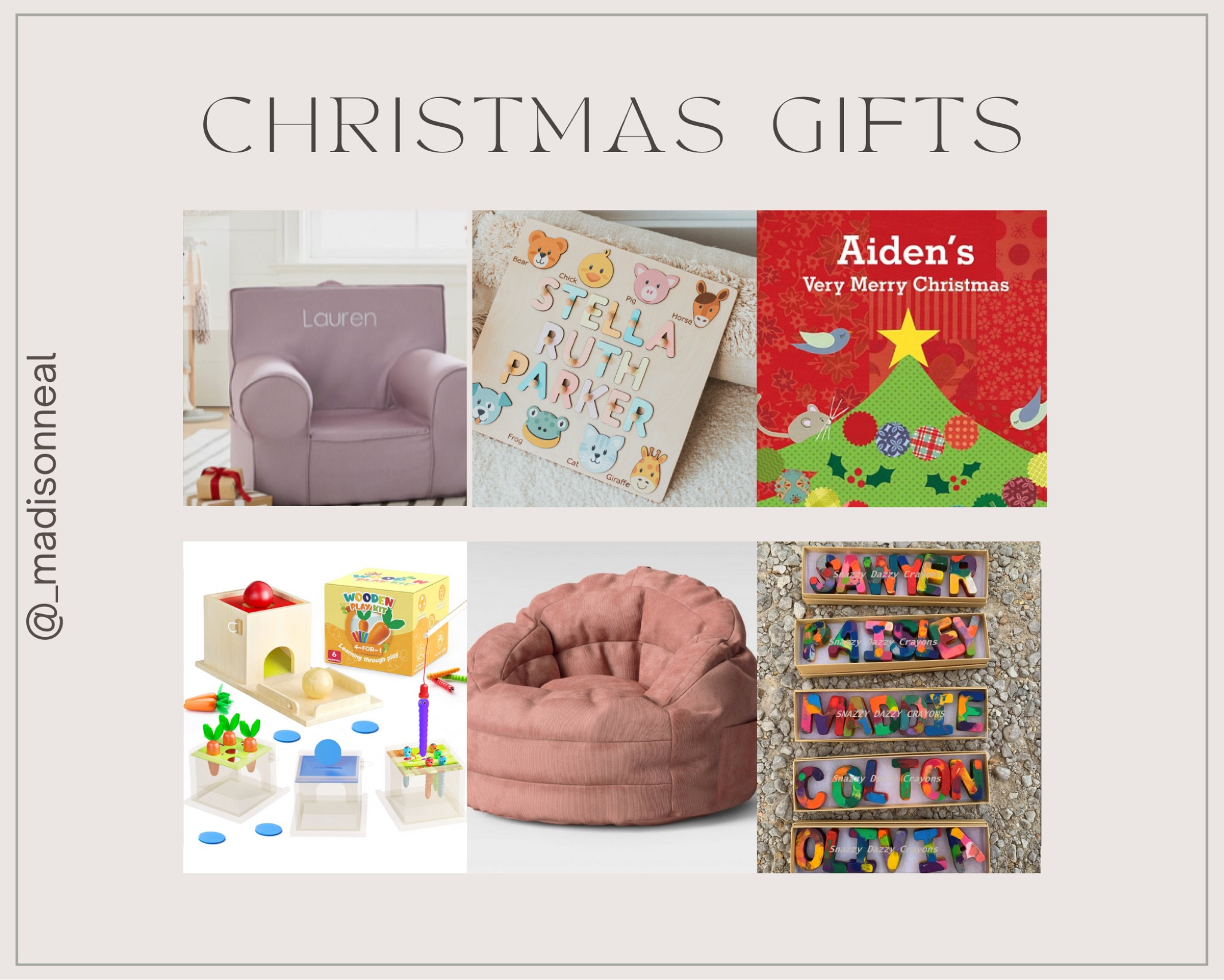 Christmas gift ideas for toddle/baby 
#learningtoys #book #puzzle #chair 

#LTKbaby #LTKHoliday #LTKSeasonal