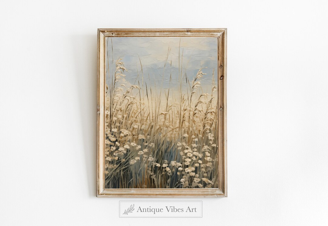 Printable Wildflower Field Landscape, Wildflower Country Field Wall Art, Countryside Landscape Pr... | Etsy (US)