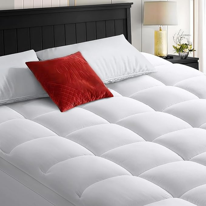 COHOME King Size Mattress Topper Extra Thick Cooling Mattress Pad 400TC Cotton Top Plush Down Alt... | Amazon (US)