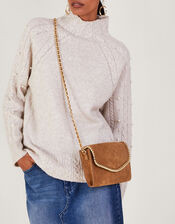 Suede Chain Cross-Body Bag Tan | Monsoon (UK)