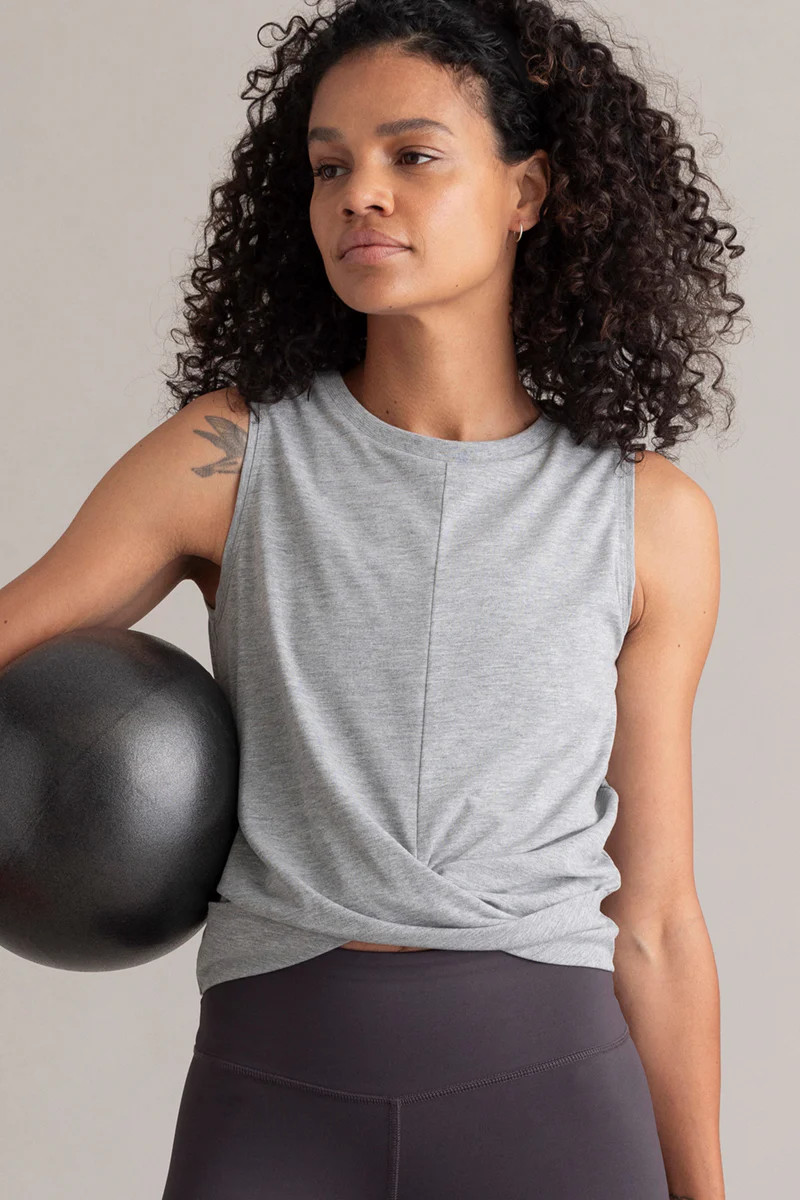 Cropped Top Grey Melange | Hey Honey | Hey Honey Yoga DE