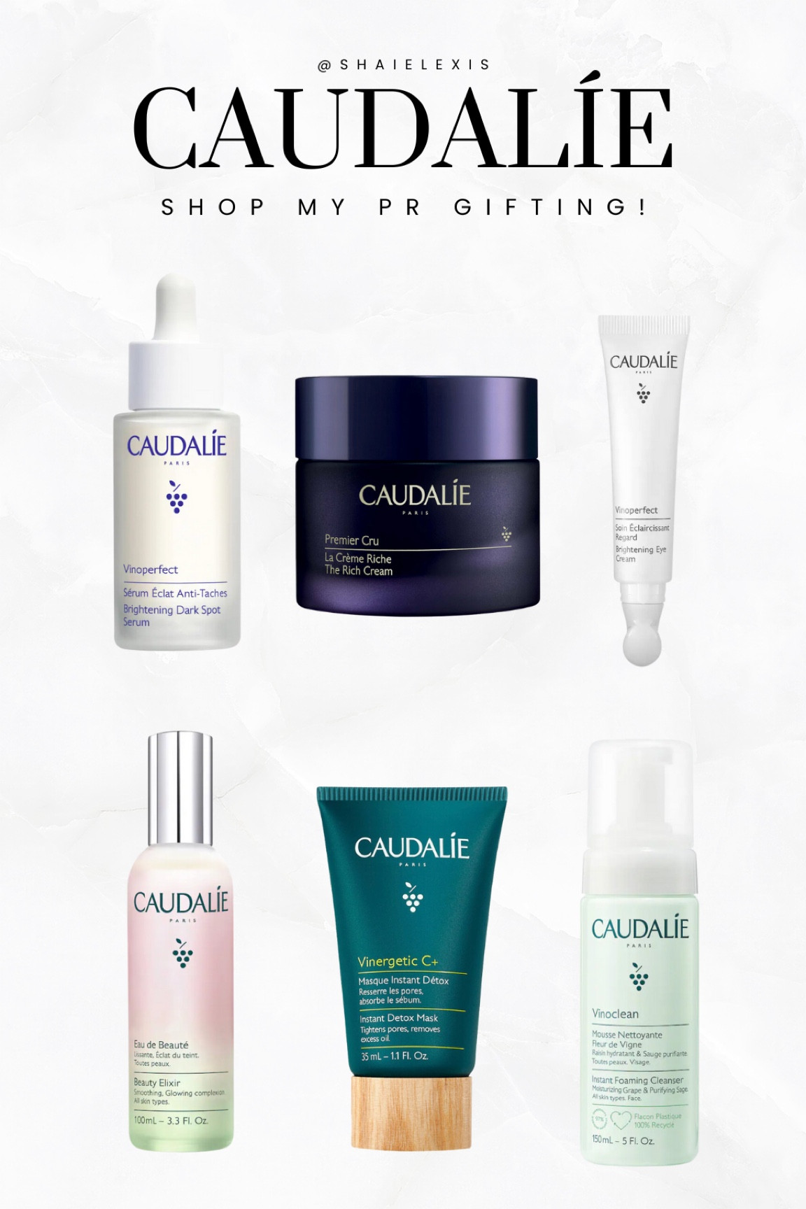 Shop my caudalíe beauty picks! 🤍🤍 Was sooo excited to receive these as PR- i’ve been the biggest fan of caudalíe for as long as I could remember 🥰

Items mentioned: caudalíe glow face mist, vinoperfect dark spot treatment, dark circle brightening eye cream, detox mask, caudalíe moisturizer, vinoclean gentle foam cleanser 🛀



#LTKBeauty #LTKFindsUnder100