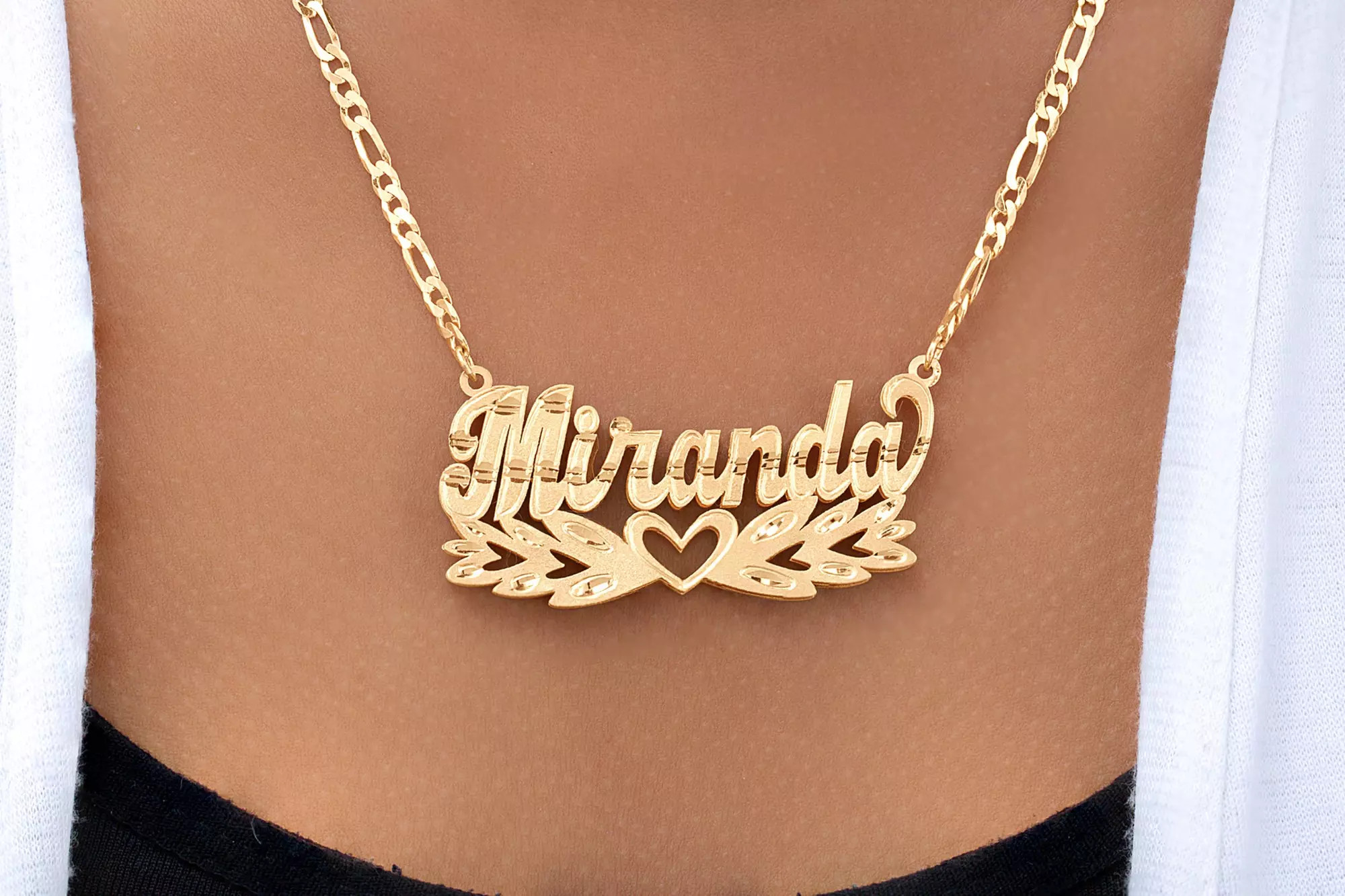 Double-plated Script Name Necklace from MonogramHub (Up to 75% Off). Ten Options Available. | Groupon North America