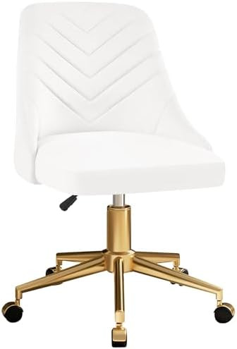VECELO Velvet Vanity Desk Chair with Height-Adjustable for Office Living Room Bedroom Make Up Stu... | Amazon (US)