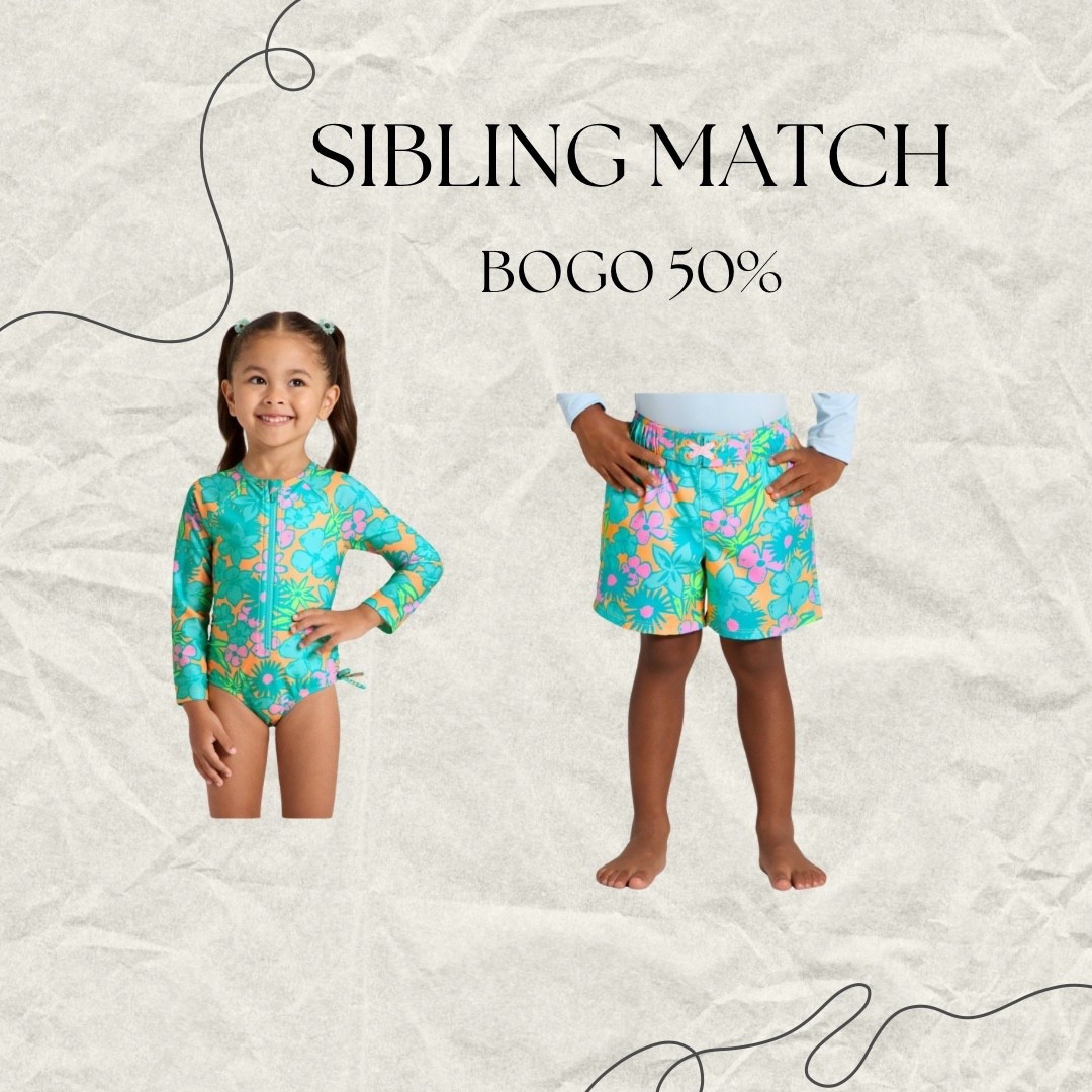 My favorite Spring Sale!! Buy one get one 50%! Perfect for sibling matches or stocking up! 

#swimwear #rashguard 

#LTKSpringSale #LTKSwim #LTKKids