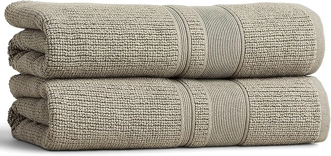 Preston Lane Douro Bath Towel Set – 2 Pack Luxury Cotton Towels, Ultra Soft & Absorbent, Quick-... | Amazon (US)