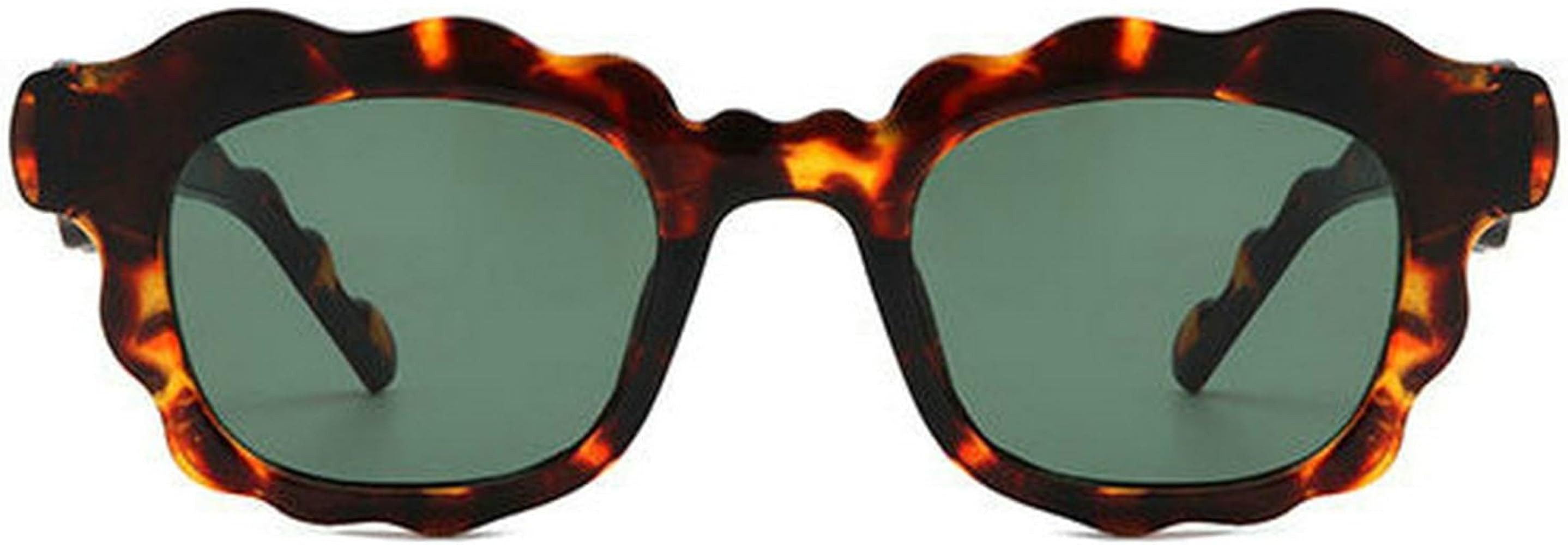 COTIA Fashion Square Sunglasses Women New Unique Irregular Wave-Shaped Frames Sun Glasses for Men... | Amazon (US)