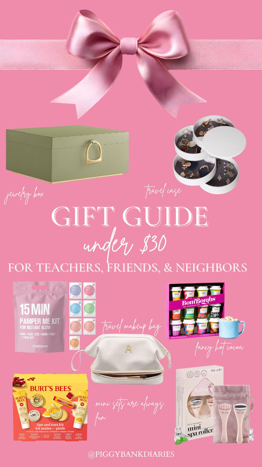 Gift ideas under $30 that teachers, friends, neighbors, & coworkers will actually love! 🎁✨
Perfect for holiday exchanges and last-minute gifting.
Linked everything for you on LTK! ❤️


#LTKGiftGuide #LTKCyberWeek #LTKHoliday