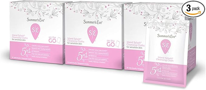 Summer's Eve Cleansing Cloths Island Splash, 16 Count (Pack Of 3) | Amazon (US)