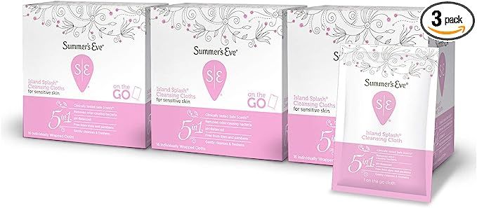 Summer's Eve Cleansing Cloths Island Splash, 16 Count (Pack Of 3) | Amazon (US)