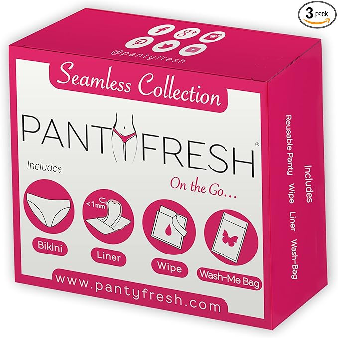 Emergency Panties 3in1 Hygiene Kit Includes Seamless Bikini Underwear, Fresh Wipe & Liner Acciden... | Amazon (US)