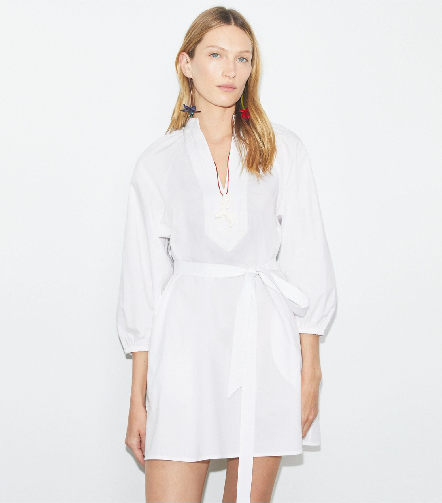 BALLOON SLEEVE COTTON TUNIC DRESS | Tory Burch (US)