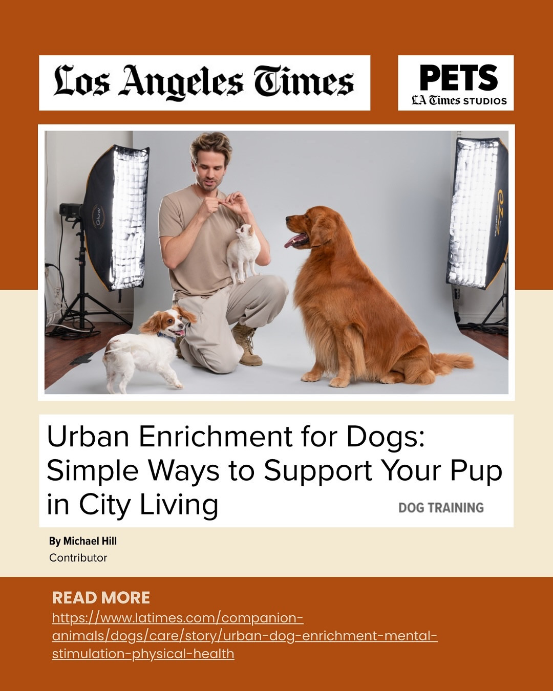 No matter how complex our modern lives become, our dogs still need the same enrichment, purpose, and connection that has always defined their relationship with us.  I’ve shared some enrichment perspectives and creative strategies for meeting your city dog’s needs with the @latimes ✨

Full article available through the link in my bio - hope you enjoy!

📸 @dogtographer.la @brandonmyoung 

#latimes #dogtrainer #enrichmentfordogs