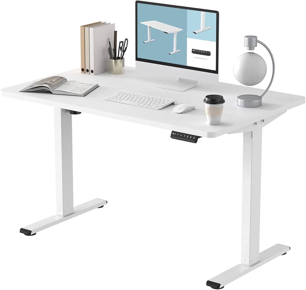 FLEXISPOT EN1 Electric Height Adjustable Standing Desk 48 Inches Whole-Piece Desktop Sit Stand Up... | Amazon (US)