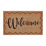My Texas House Halloween Natural/Multicolor Pumpkin Welcome Outdoor Coir Doormat, 30" x 48" | Walmart (US)