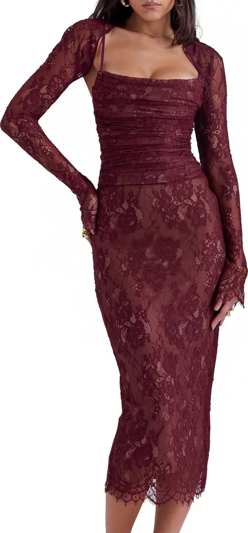 Gaia Long Sleeve Lace Body-Con Dress | Nordstrom