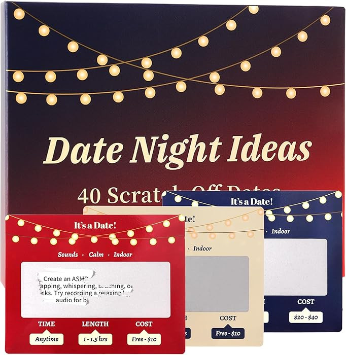 A Romantic Date! 40 Fun and Attractive Scratch Off Card with Night Ideas for Date, Card Games for... | Amazon (US)