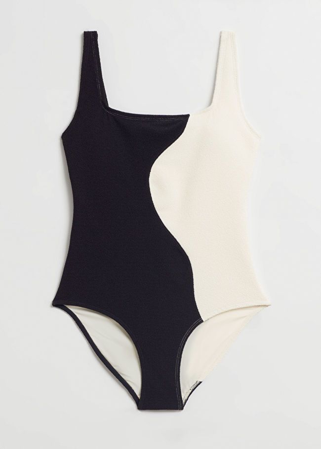 Crinkle Contrast Swimsuit | & Other Stories US