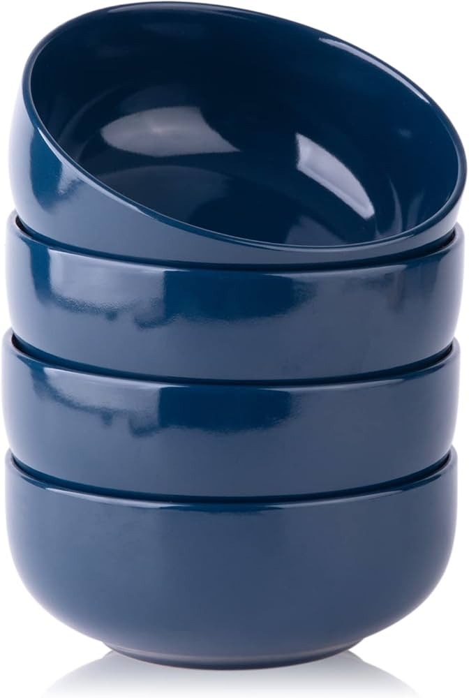 AmorArc Stoneware Cereal Bowls Set for kitchen, 22oz Ceramic Soup Bowls Set of 4 for soup cereal ... | Amazon (US)