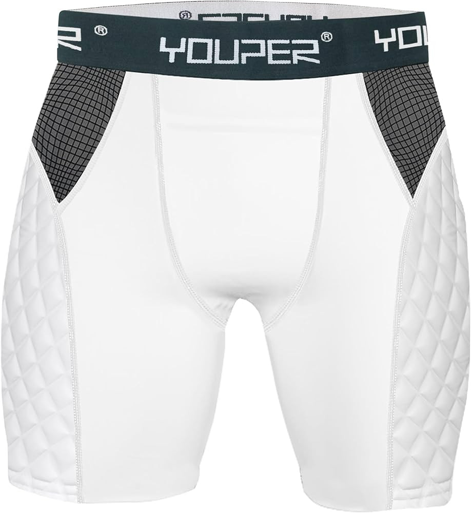 Youper Adult Elite Compression Padded Sliding Shorts w/Cup Pocket for Baseball, Football | Amazon (US)