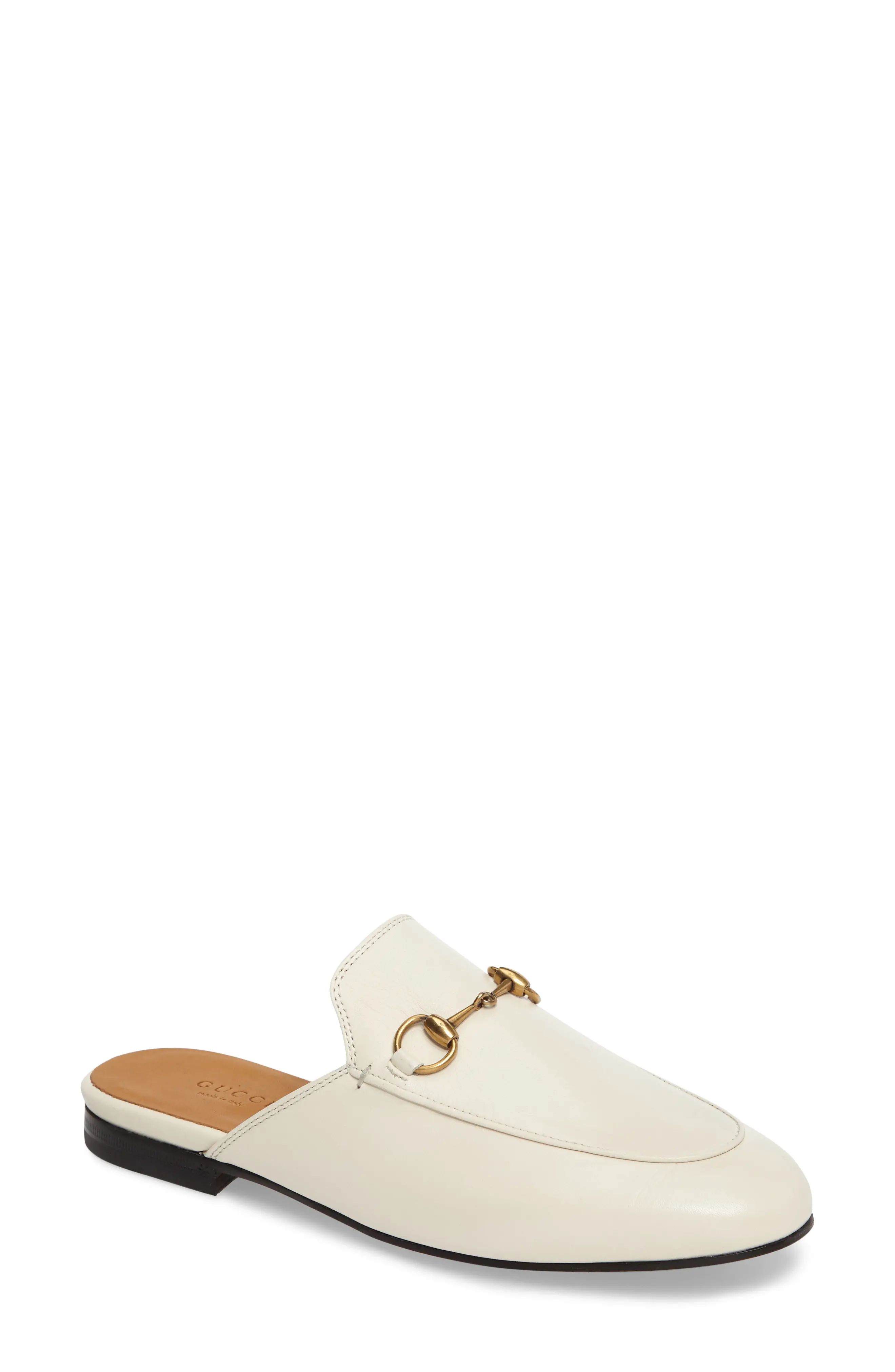 Women's Gucci Princetown Loafer Mule, Size 6.5US - White | Nordstrom