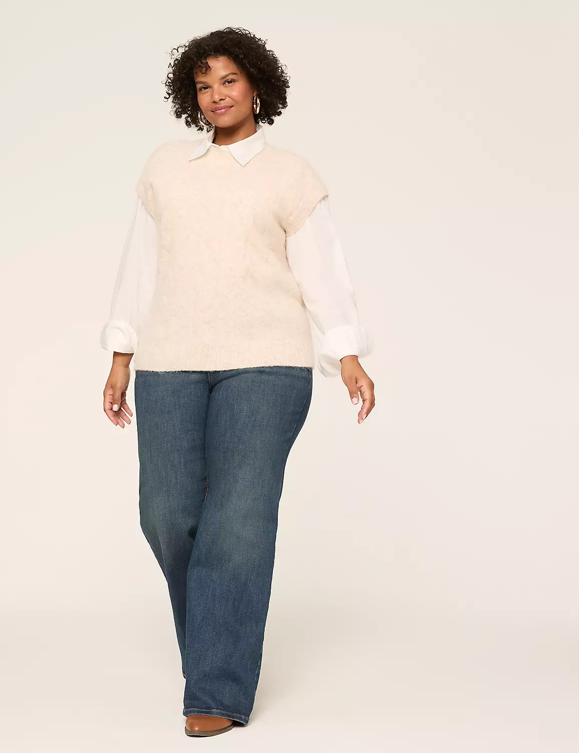 Classic Cable Vest - 1146841 | LaneBryant | Lane Bryant (US)