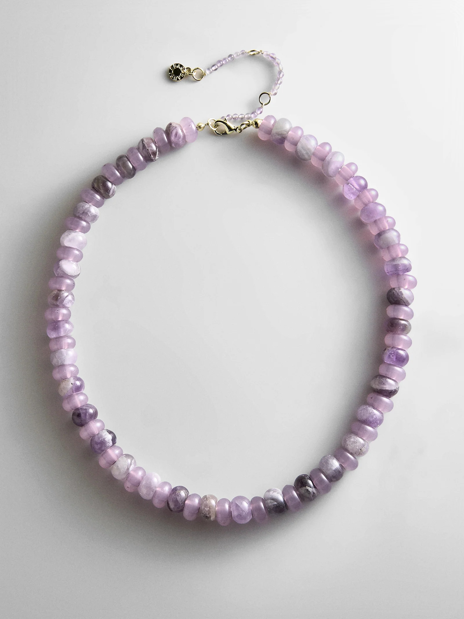 Joyce Semi-Precious Beaded Necklace - Light Amethyst | BaubleBar