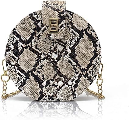 Fashion Crossbody Bag Snakeskin Shoulder Bag with Chain Strap for Women | Amazon (US)