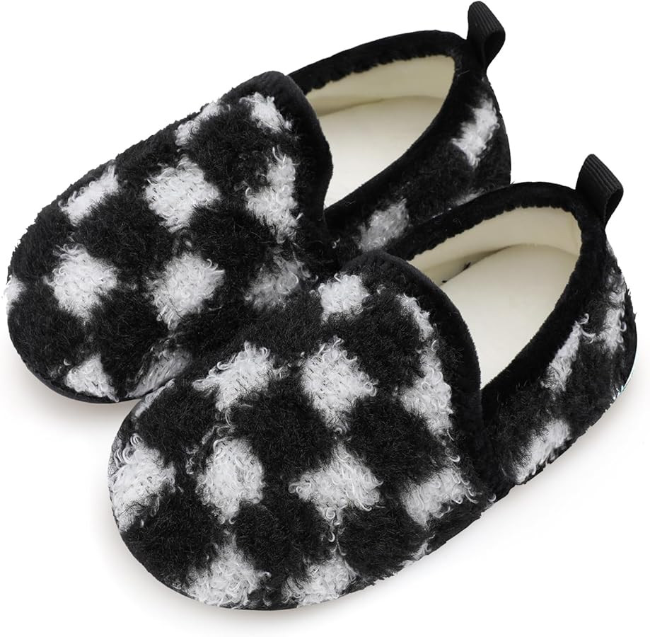 Scurtain Unisex Big Kids Little Kids Slippers Socks Artificial Woolen Slippers with Non-slip Rubb... | Amazon (US)