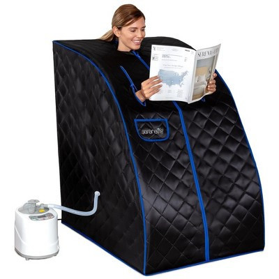 SereneLife Home Portable Steam One Person Sauna for Detox & Weight Loss - Black | Target