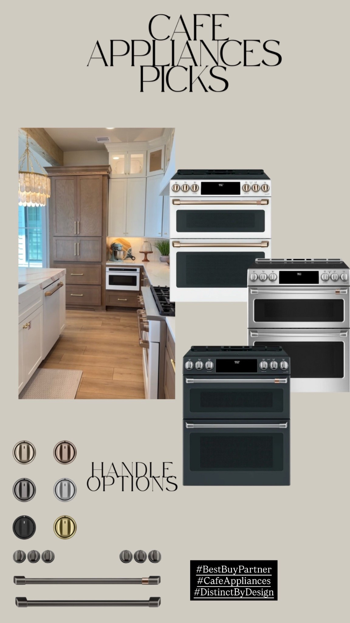 #BestBuyPartner We're adding the Café Matte White Double Oven Range. The quality of Cafe appliances is built to last and I love the sleek and modern design. This smart oven has multiple baking options (no-preheat air fry, double oven capacity, and a sleek LED control panel), and it has 5 powerful burners. We’re grabbing all the appliances for this project from @bestbuy as always and can’t wait for it to come together. Save up to an extra $700 on Café appliances, plus an extra 10% off Café handle and knobs accessory kits! #CafeAppliances #DistinctByDesign
