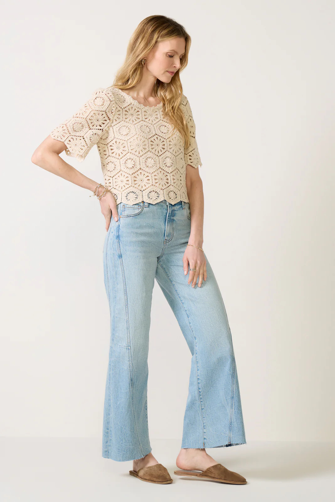 KUT FROM THE KLOTH Women's Meg Wide Leg w Side Panel Jeans, Size 16, Blue | Evereve