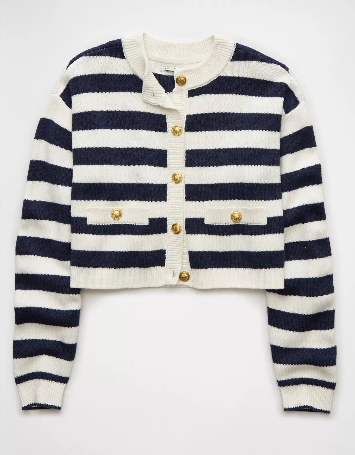 AE Button-Up Crew Neck Cardigan | American Eagle Outfitters (US & CA)