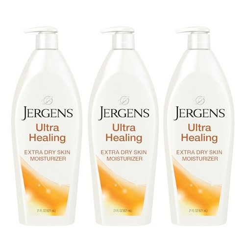 Jergens Ultra Healing Dry Skin Lotion, Hand and Body Moisturizer for Quick Absorption into Extra Dry Skin with Hydralucence Blend, Vitamins C, E and B5, White, 21 oz, Pack of 3 | Amazon (US)