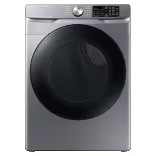 Samsung 7.5 cu. ft. Smart Stackable Vented Electric Dryer with Steam Sanitize+ in Platinum DVE45B... | The Home Depot