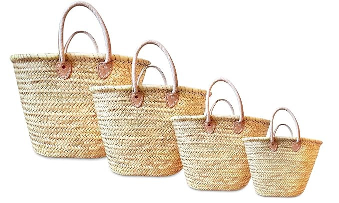 Handmade Moroccan Basket | Set of 4 Various Sizes | Storage, Baby Items, Toys, Blankets, Laundry,... | Amazon (US)