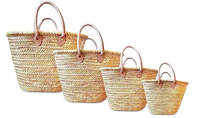 Handmade Moroccan Basket | Set of 4 Various Sizes | Storage, Baby Items, Toys, Blankets, Laundry,... | Amazon (US)