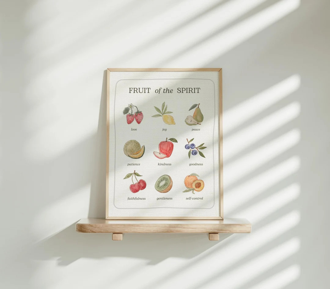Fruit of the Spirit Print: Watercolor Bible Verse Art - Etsy | Etsy (US)