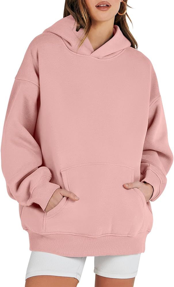 ANRABESS Womens Oversized Hoodies Fleece Sweatshirts Long Sleeve Hooded Pullover Fall Clothes with P | Amazon (US)