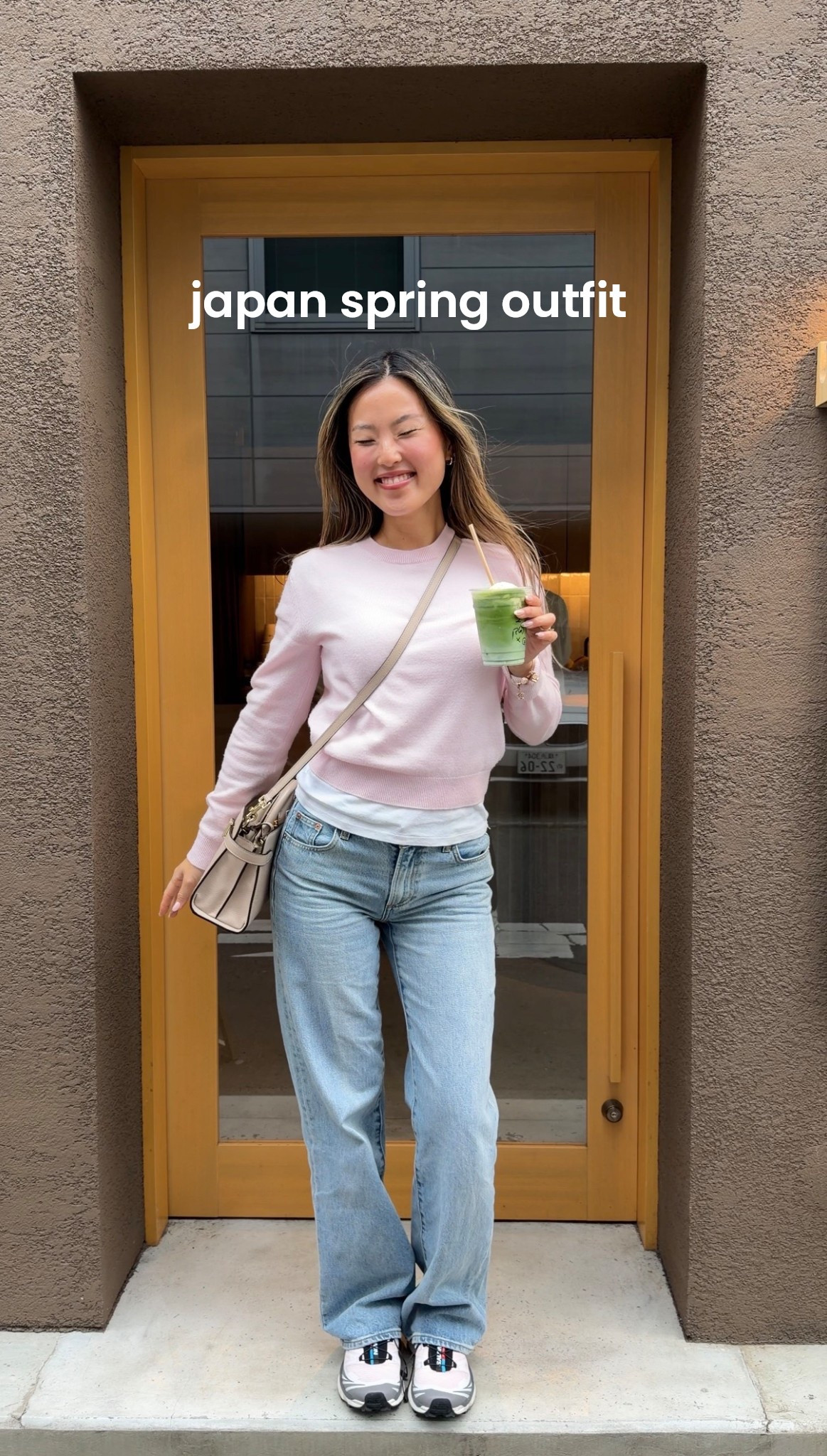 tokyo japan spring outfit! it’s been mild in weather and in the 60s during the day, so a light sweater like this one from aritzia is perfect. :) 

wearing an XS in the sweater! (I’d probably have sized up one more to be a little less cropped for reference!) 

aritzia spring outfit, aritzia spring finds, spring outfit, japan spring outfit, japan outfit, aritzia denim, aritzia jeans, styling salomon’s, salomon outfits 

#LTKPetite #LTKootd #LTKTravel