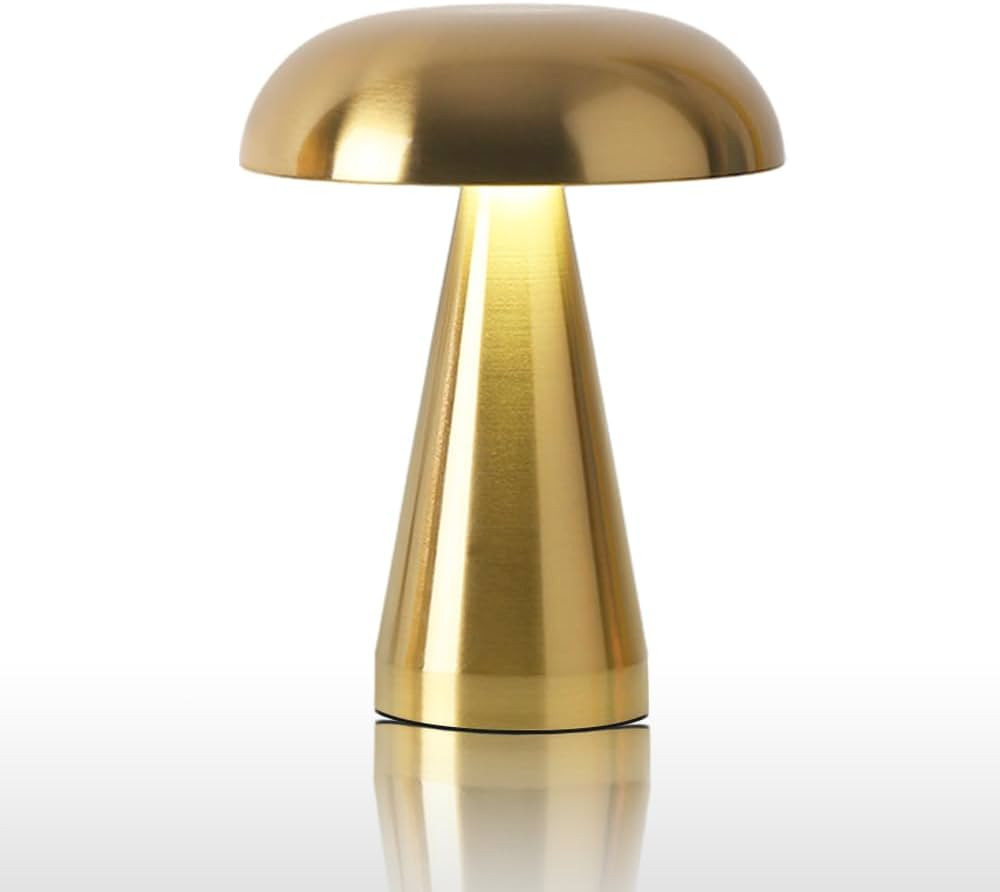 Portable Metal Desk Lamp,3-Color Touch Control, Rechargeable Battery - Ideal Bedside Lamp for Bed... | Amazon (US)