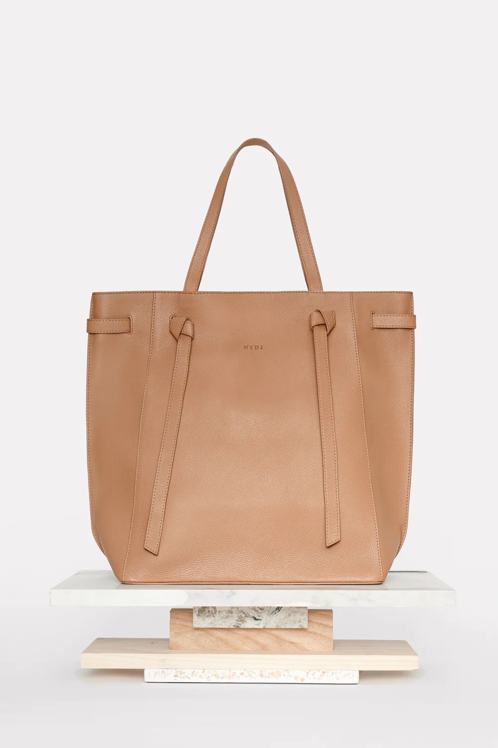 Large Leather Tote Bag - Medium Brown | NYDJ