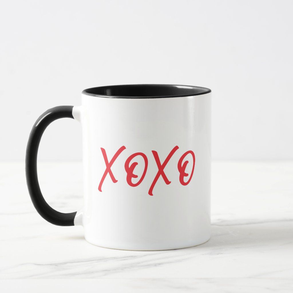 Red Script XOXO Valentines Day Coffee Mug | Zazzle