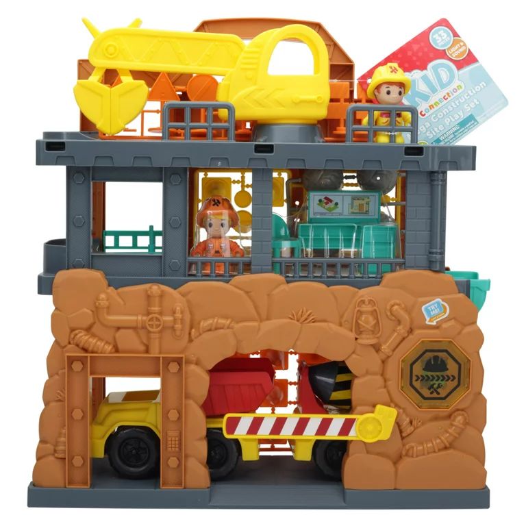 Kid Connection Mega Construction Site Play Set, 33 Pieces | Walmart (US)