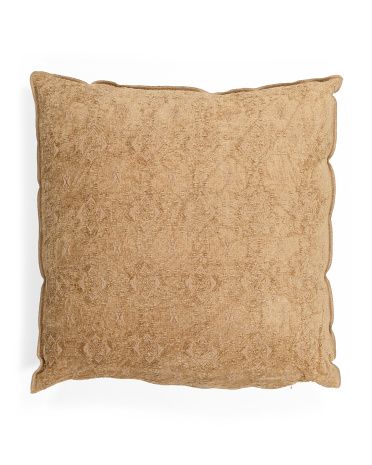 20x20 Embroidered Soft Chenille Pillow | Marshalls